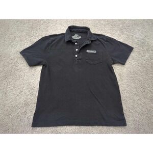Loomstate for Chipotle Polo Shirt Mens M Black Short Sleeve Employee Uniform